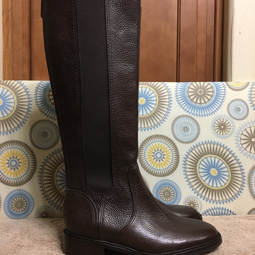Tory Burch Christy Leather Riding Boots - Picture 3 of 8